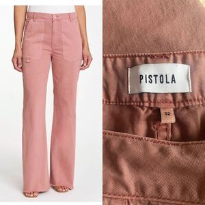 PISTOLA Sasha cotton cargo pants in clay loose fit sz 32 NWT